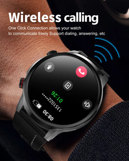 Reloj inteligente LIGE de 1,95 pulgadas con pantalla grande Ultra HD para hombre, llamadas Bluetooth, batería de 500 mAh, para deportes al aire libre y fitness, compatible con Android e iOS.