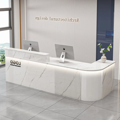 Mostrador de bar de oficina profesional, diseño de belleza de lujo simple, mostrador de recepción, salón moderno, Bancone Bar Lusso, muebles comerciales