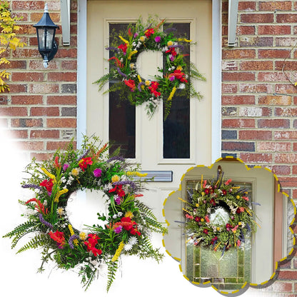 Las coronas artificiales grandes son adecuadas para la decoración interior de ventanas y puertas de entrada y se pueden usar como adornos para fiestas.