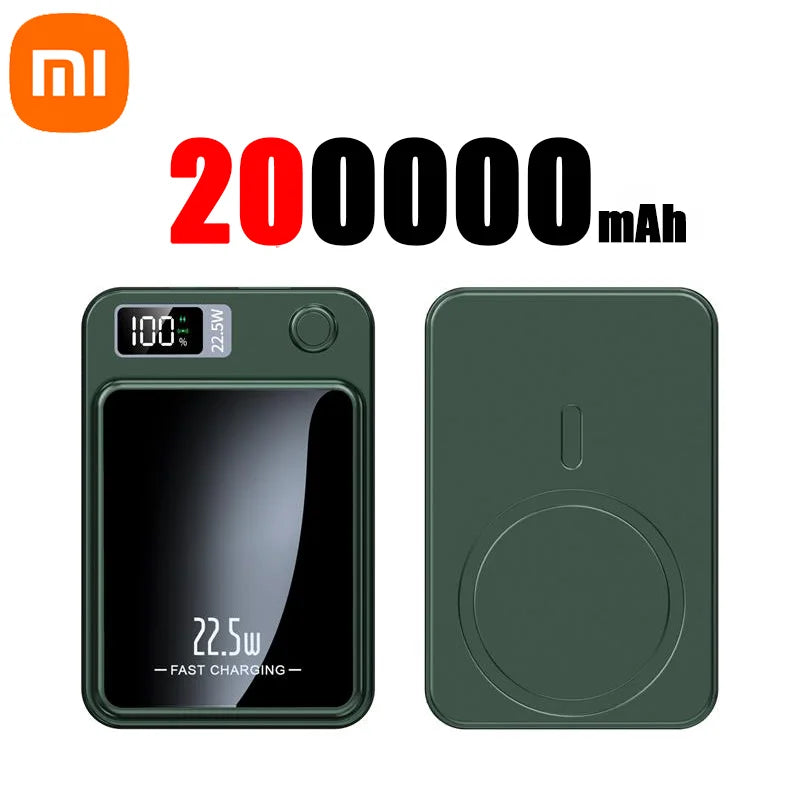 Banco de energía magnético inalámbrico Xiaomi de 500.000 mAh y 22,5 W, carga ultrarrápida, batería externa portátil para iPhone y Samsung.