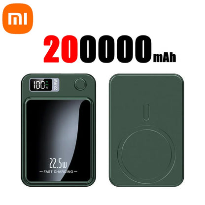 Banco de energía magnético inalámbrico Xiaomi de 500.000 mAh y 22,5 W, carga ultrarrápida, batería externa portátil para iPhone y Samsung.