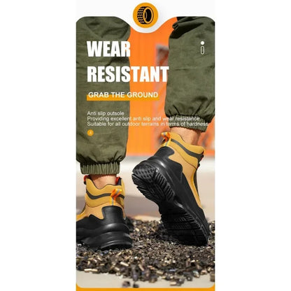 Zapatos de seguridad antisalpicaduras para hombre, botas de trabajo resistentes al desgaste, zapatos con punta de acero, zapatos protectores a prueba de pinchazos, zapatillas de seguridad