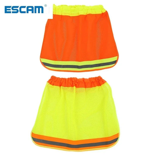 Casco de seguridad para exteriores para obras de construcción, cubrecuello, sombrero transpirable para el sol, parasol sombrero reflectante ESCAM