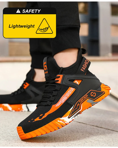 Botas de seguridad de caña alta para hombre, calzado de protección, zapatos de trabajo con puntera de acero, zapatos de seguridad antiperforación para hombre y mujer, botas de seguridad para el trabajo.