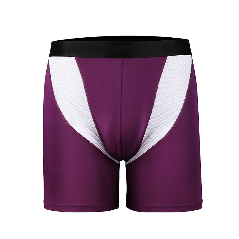 Calzoncillos bóxer deportivos para hombre, antidesgaste, de modal, profesionales, para correr, fitness, ajustados, de pierna larga y secado rápido.