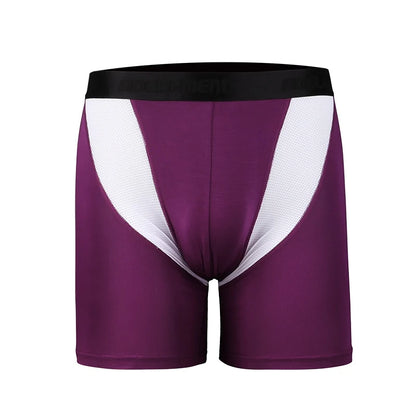 Calzoncillos bóxer deportivos para hombre, antidesgaste, de modal, profesionales, para correr, fitness, ajustados, de pierna larga y secado rápido.