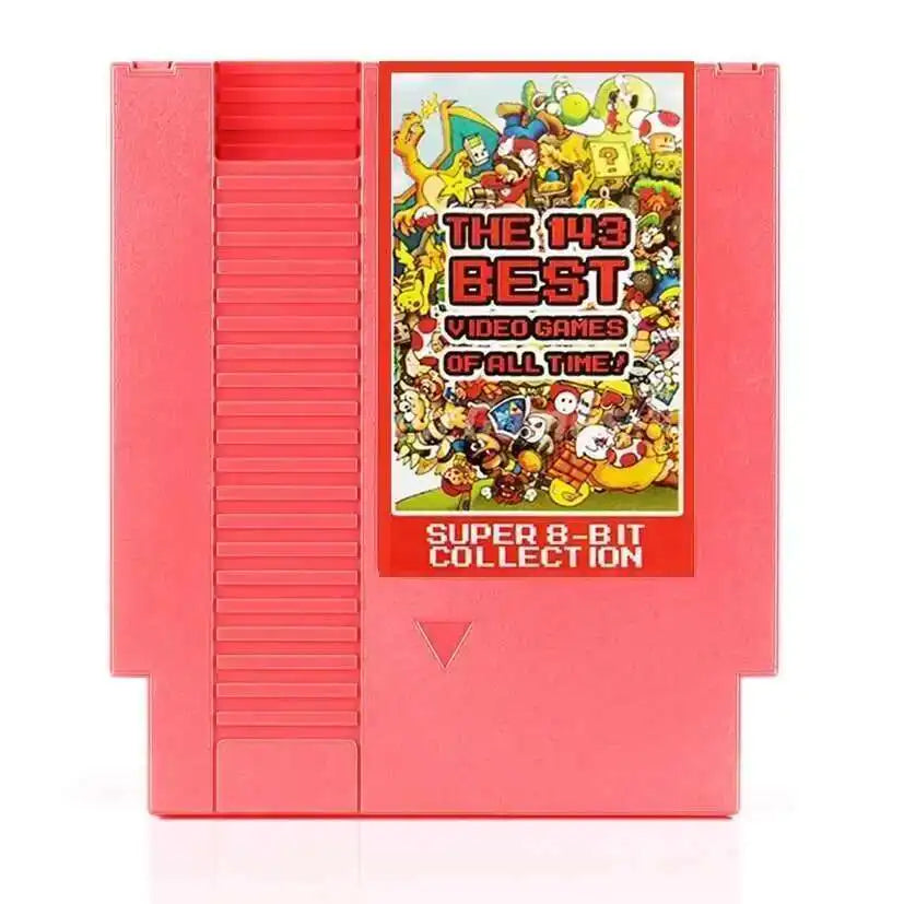 ¡LOS 143 MEJORES VIDEOJUEGOS DE TODOS LOS TIEMPOS! Contra/Earthbound/Megaman 123456/Turtles 1234 Tarjeta de 72 pines de 8 bits