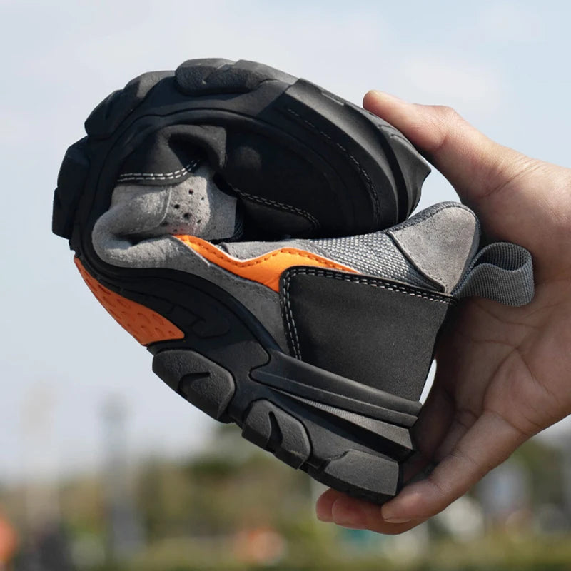 Zapatos de seguridad para hombre con puntera de plástico, ligeros, cómodos y resistentes a pinchazos. Botas de trabajo modernas e indestructibles.