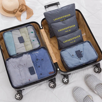 6 bolsas organizadoras de viaje, organizadoras de maletas portátiles, bolsas de viaje para mujeres, organizadoras de equipaje, bolsas para ropa y zapatos.