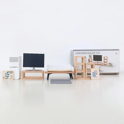 Accesorios en miniatura para casa de muñecas, colección de muebles para el hogar de la familia Forest, juego de ollas de cocina para niños y niñas, regalo