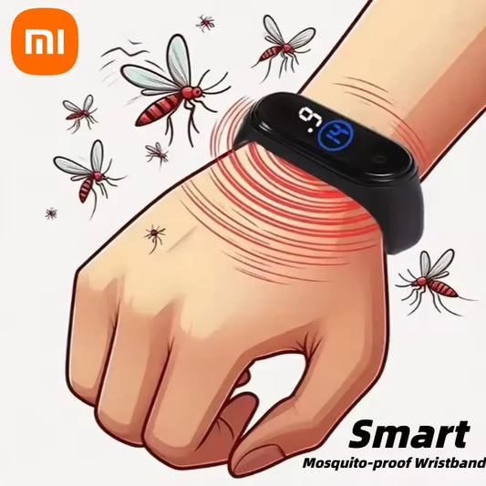 Xiaomi - Reloj repelente de mosquitos portátil unisex, pulsera física y ultrasónica, no químico, para uso doméstico y exterior.