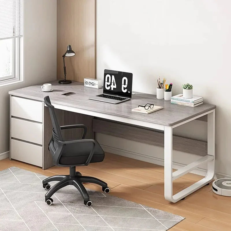 Escritorio ejecutivo con cajones, almacenamiento en esquina, suministros para sala de estar, escritorios para computadora, patas, muebles europeos para mesa de computadora