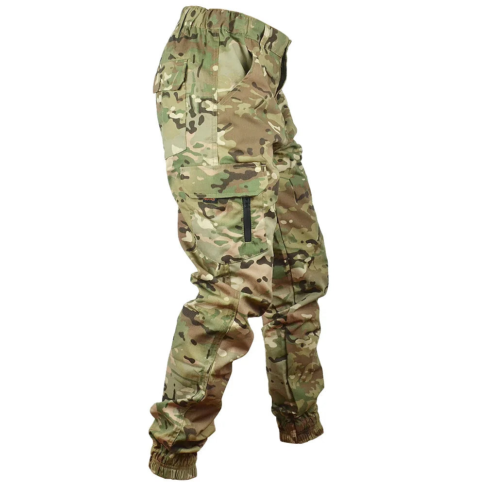 Pantalones de chándal tácticos Mege con camuflaje para exteriores, pantalones cargo antidesgarro, ropa de trabajo, pantalones de senderismo, ropa de calle para hombre