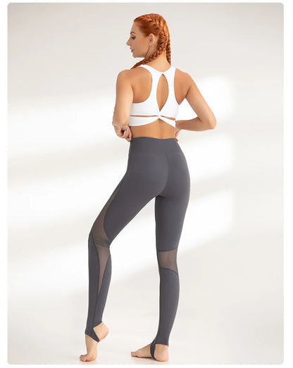 Mallas de Yoga para Mujer con Parches de Malla, Cintura Alta, Pantalones de Gimnasio, Secado Rápido, Ropa Deportiva para Correr y Entrenamiento, Leggings Deportivos para Mujer