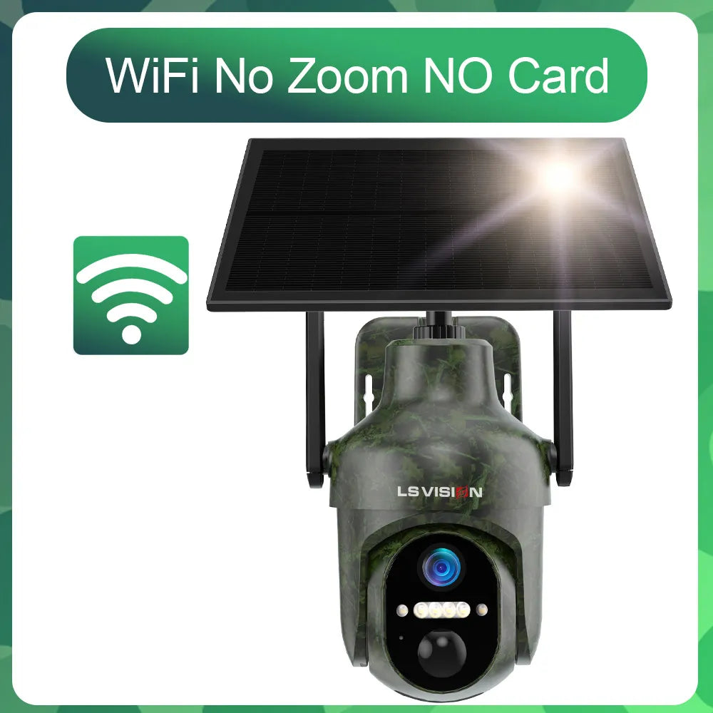 Cámara solar LS VISION 6K con zoom 15X, 4G, para caza y bosque, con sensor PIR de 12 MP, tres lentes, wifi, visión nocturna y protección IP66.