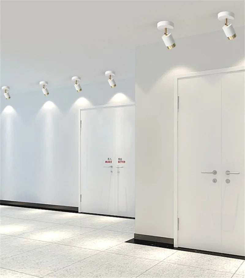 Lámpara de techo LED moderna para interiores, lámpara de araña blanca y negra, foco para sala de estar, dormitorio, comedor, pasillo, foco GU10