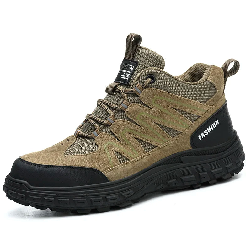 Calzado de seguridad para hombre, zapatos de trabajo con puntera de plástico antiaplastamiento y antiperforación, aislantes, para exteriores, informales, botas de protección laboral, calzado seguro.