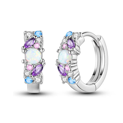 Pendientes de plata de ley 925 con diseño de mariposa, abeja, mariquita y flor de arcoíris para mujer, joyería de moda para fiestas de cumpleaños, regalos