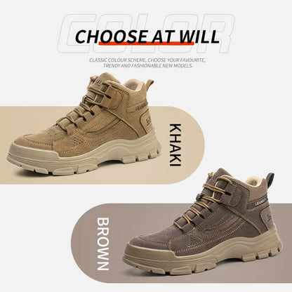 Zapatos de seguridad Leiandun para hombre, cómodos y de diseño ligero para el trabajo.
