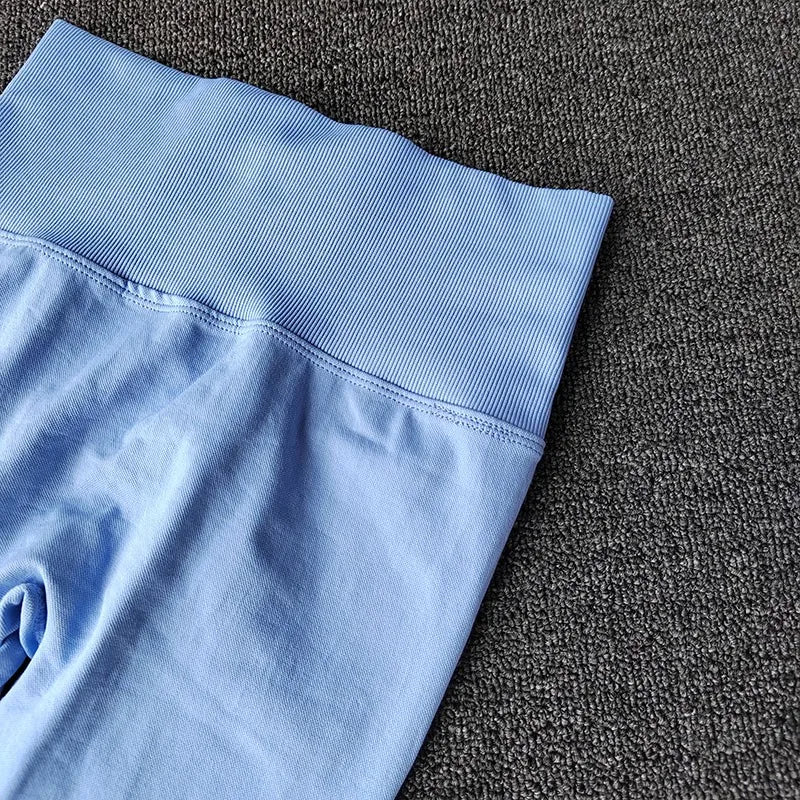 Pantalones de yoga deportivos sin costuras de cintura alta, leggings deportivos para levantar caderas, gimnasio, correr, de secado rápido, ajustados.