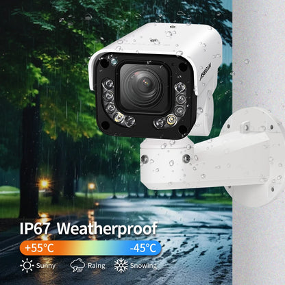 Cámara IP ASECAM 4K 8MP PTZ con zoom óptico 30X, IA, detección de vehículos, WDR, PoE, videovigilancia de seguridad CCTV, compatible con IMX415 Hikvision.