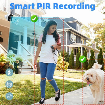 Cámara de seguridad solar inalámbrica para exteriores 2K 5MP con visión nocturna a color, funciona con batería, compatible con WiFi 2.4G, PIR, resistente al agua, comunicación bidireccional con Alexa