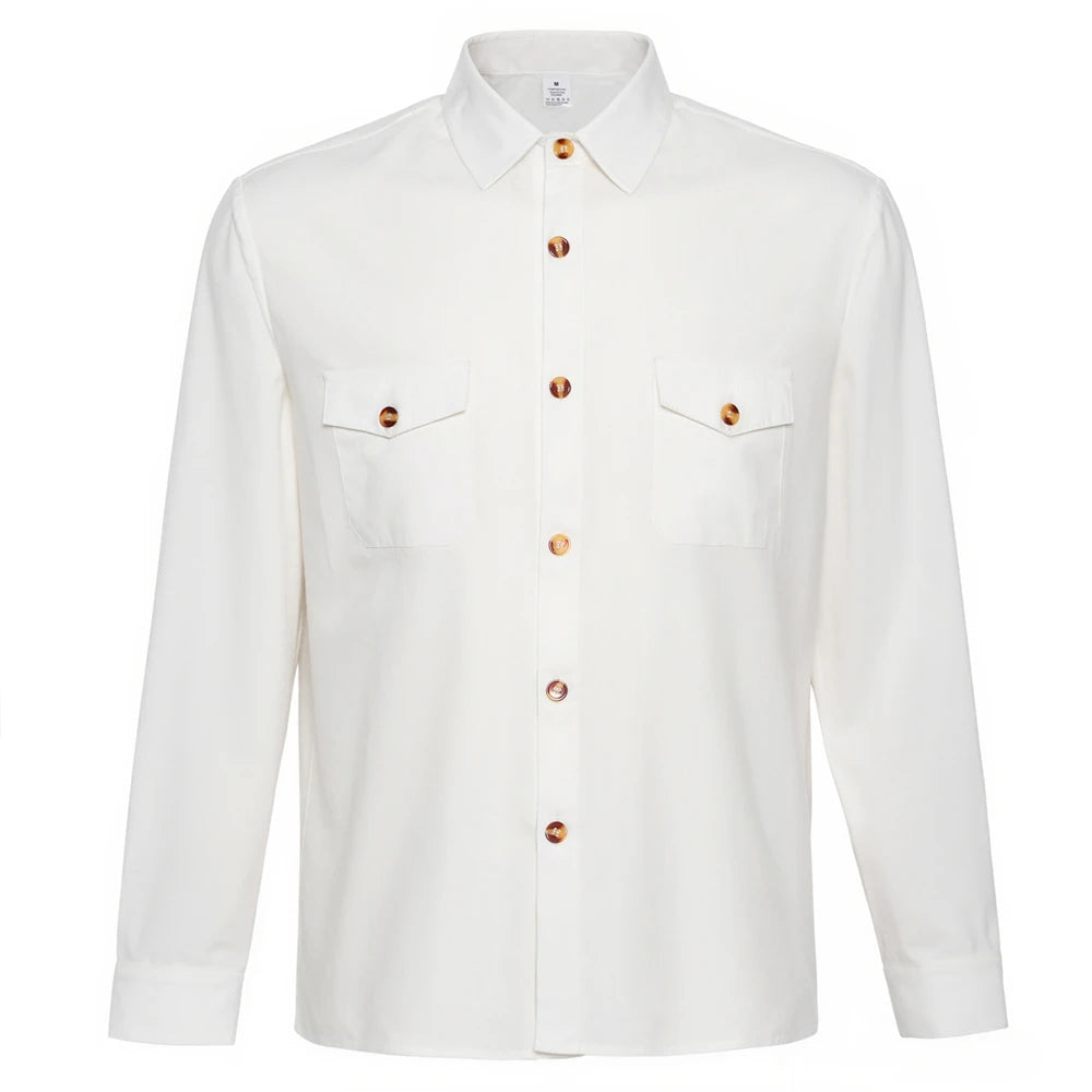 Camisas de lino y algodón para hombre, cuello clásico, estilo hawaiano, ligeras, transpirables, blancas, tallas grandes, estilo casual urbano.