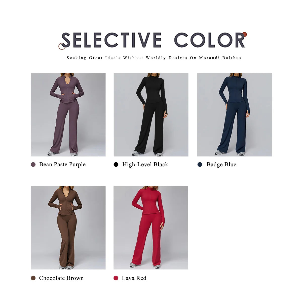 Conjunto deportivo Hearuisavy para mujer, chaqueta deportiva de manga larga con cremallera y bolsillos, ropa exterior ajustada de secado rápido para correr, pantalones de yoga de cintura alta