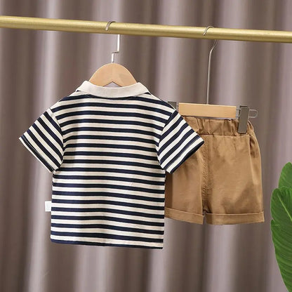 Conjuntos de ropa de dibujos animados para niños, camiseta y pantalones cortos para bebés de 1 a 4 años.