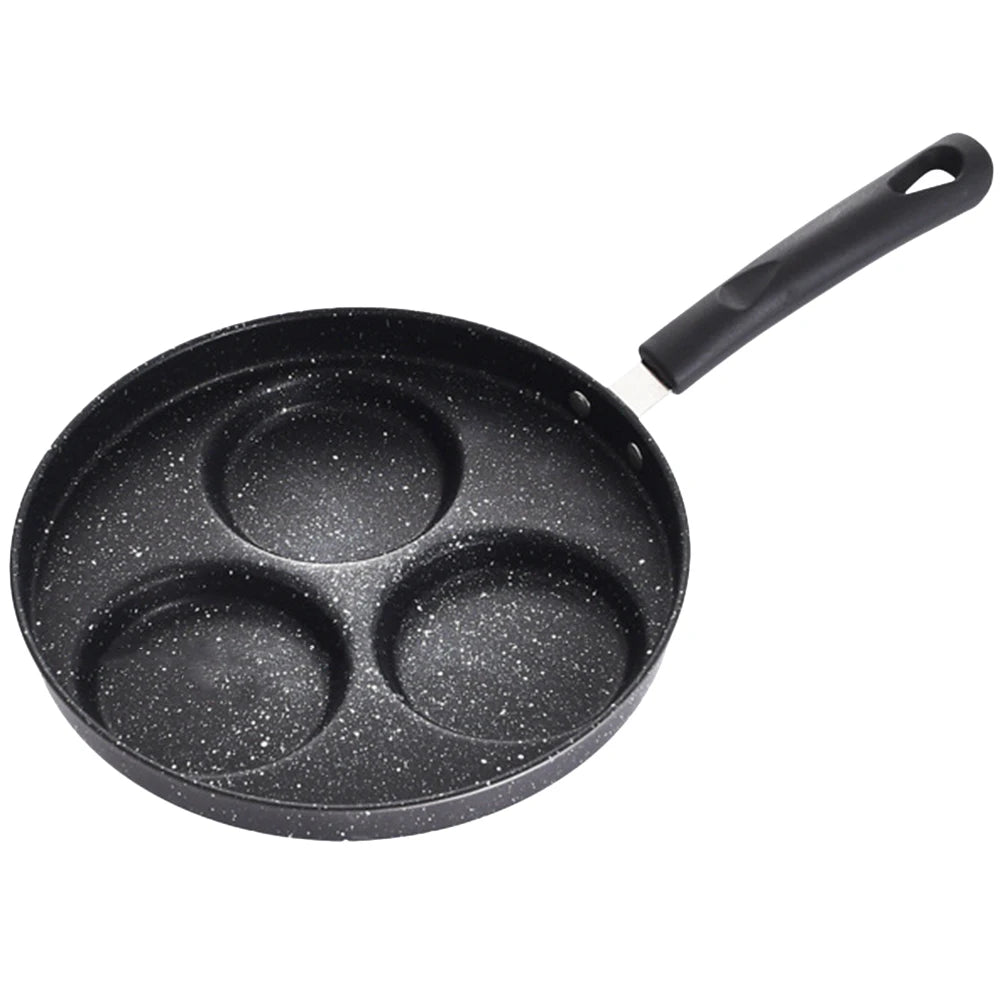 Mini sartén para huevos de 10 pulgadas de acero inoxidable, utensilios de cocina, antiadherente, para desayuno, multifuncional, fácil de limpiar H