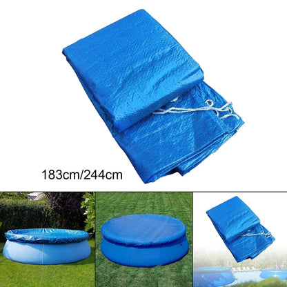 Alfombra de piscina redonda, impermeable, duradera, térmica, a prueba de polvo, de polietileno, para piscina inflable, jardín, gimnasio