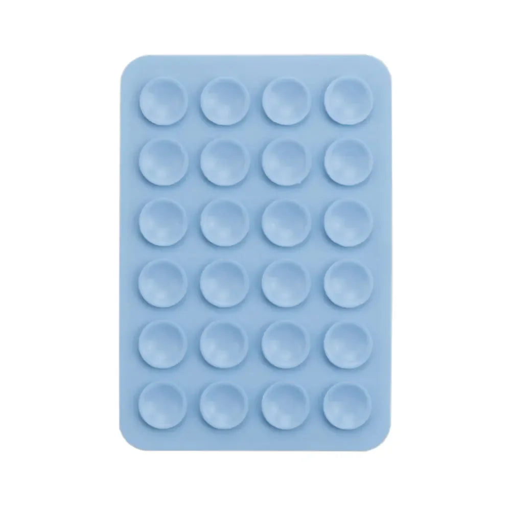 Ventosa de silicona multifuncional para teléfono, con adhesivo de goma y base fija, 24 ventosas cuadradas.
