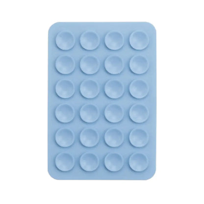 Ventosa de silicona multifuncional para teléfono, con adhesivo de goma y base fija, 24 ventosas cuadradas.