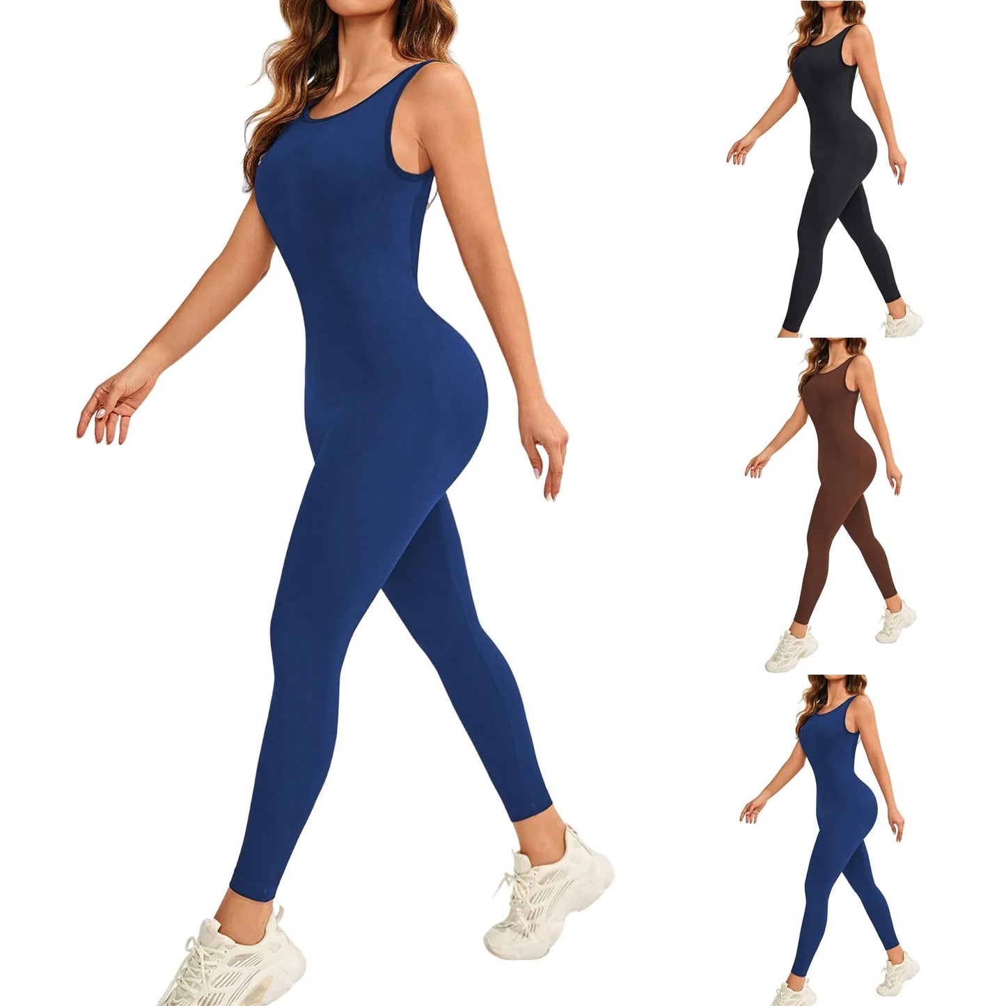 Conjunto deportivo de una pieza para mujer, ropa de entrenamiento de yoga, mono deportivo elástico, monos de entrenamiento para mujer