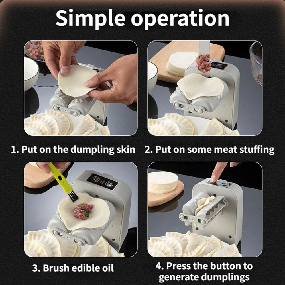 Máquina eléctrica automática para hacer empanadillas, molde para empanadillas, prensado de piel, empanadillas eléctricas, raviolis, accesorios de cocina