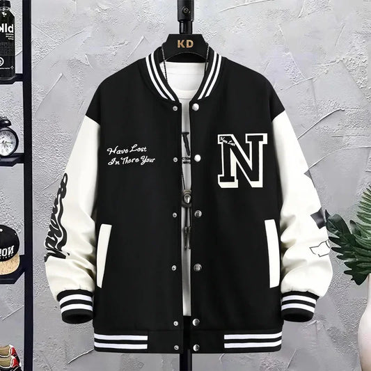 Chaqueta de béisbol holgada para hombre, estilo americano, para parejas, otoño/invierno, marca de moda, estilo casual.