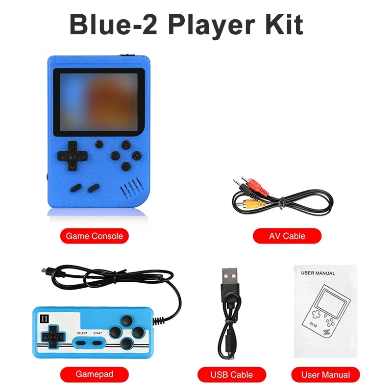 NUEVA mini consola de videojuegos retro portátil de 8 bits, reproductor de juegos portátil con 400 juegos integrados, salida AV, consola de juegos Gameboy videojuego