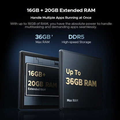 Teléfono robusto DOOGEE V40 Pro 5G versión global, pantalla de 6,78", 16 GB + 512 GB, dimensiones 7300, cámara con IA de 200 MP, 8680 mAh, cargador rápido de 33 W.