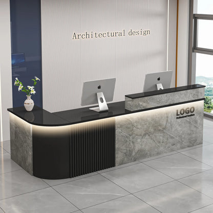 Mostrador de bar de oficina profesional, diseño de belleza de lujo simple, mostrador de recepción, salón moderno, Bancone Bar Lusso, muebles comerciales