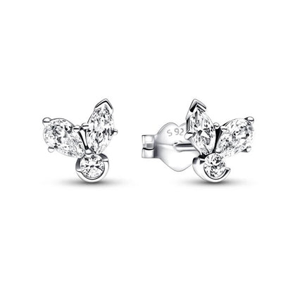 Pendientes de plata 925 con forma de corazón infinito y lazo brillante, originales, para mujer, regalo, joyería fina, 2025