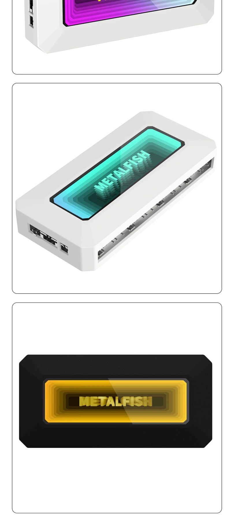 METALFISH Divisor de ventilador ARGB con PWM de 4 pines para refrigeración de ordenador, radiador de CPU SYNC, tira de luces LED de 5 V y 3 pines, mando a distancia