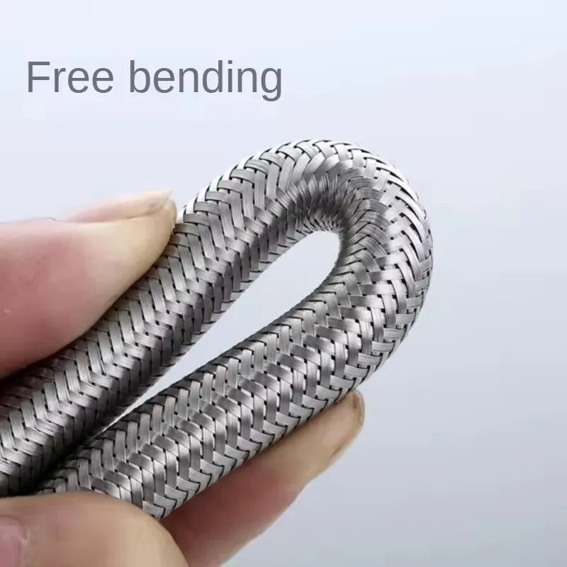 Manguera trenzada flexible a prueba de explosiones para grifo de agua de cocina y baño, de 40, 60, 80, 100, 150 y 200 cm y 1/2 pulgada.