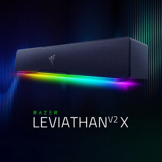 Barra de sonido para juegos Razer Leviathan V2 X de diseño compacto - Chroma RGB - Bluetooth 5.0 - para PC, ordenadores de escritorio/portátiles, smartphones y tablets