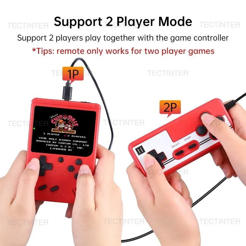 Miniconsola de videojuegos de 8 bits con 500 juegos integrados, consola portátil retro, reproductor de juegos portátil, salida AV para regalo de niños, Game Boy