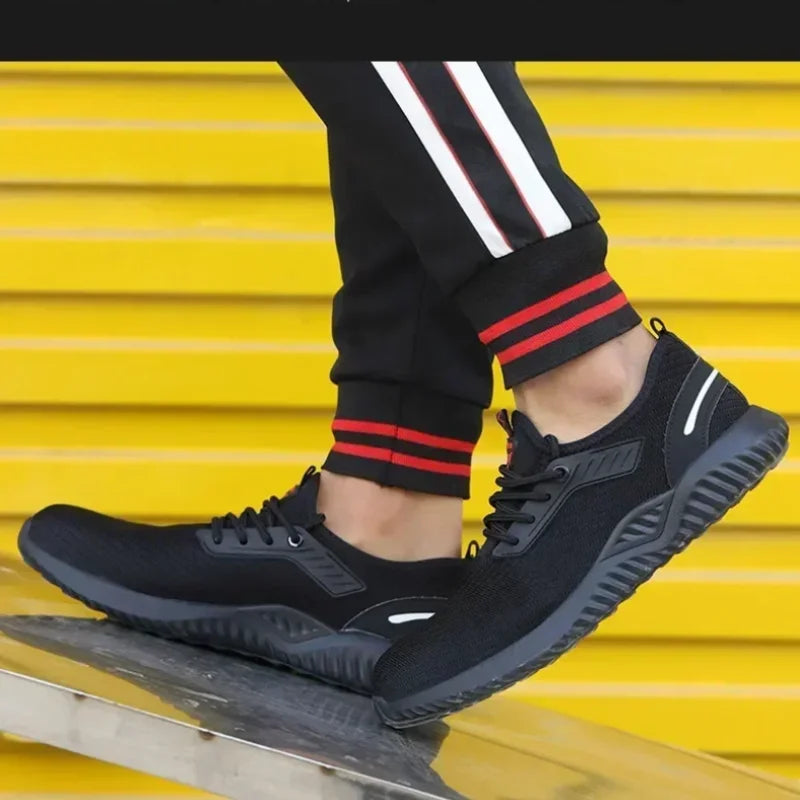 Calzado de protección para hombre, zapatos con puntera de acero, calzado de seguridad, calzado táctico para hombre, zapatillas de moda para hombre y profesionales de la seguridad laboral.