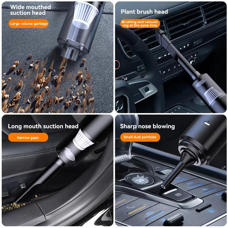 Xiaomi Aspiradora portátil con colector de polvo, potente succión, eléctrica, inalámbrica, inteligente, para el hogar, limpieza del coche, 2025