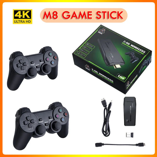 Consola de videojuegos portátil, 4K, 2.4G, control inalámbrico, consola de videojuegos retro clásica inalámbrica, incluye 10000 juegos