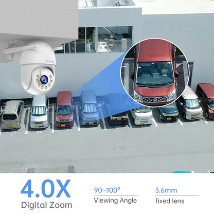 Cámara PTZ inteligente Lenovo de 5 MP con wifi para exteriores, zoom digital de 5x, seguimiento automático, cámara IP CCTV ONVIF, cámara de videovigilancia de seguridad.