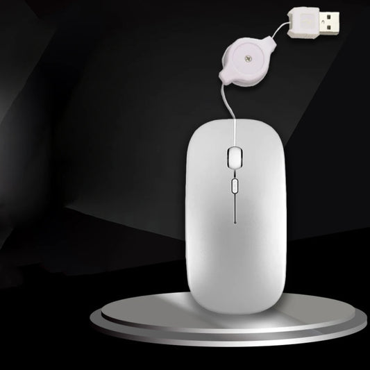 Mouse óptico USB para computadora portátil, mouse telescópico con cable, silencioso, accesorios para juegos y oficina