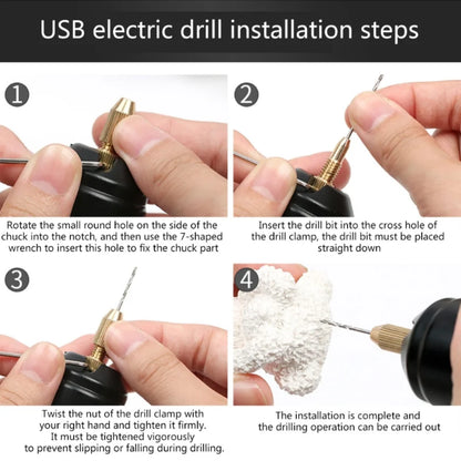 Mini taladro eléctrico de mano, bricolaje, USB, herramientas para resina epoxi, fabricación de joyas, artesanía en madera, grabado, pluma.